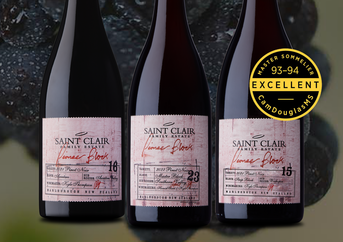 Saint Clair Family Estate Pioneer Pinots Rated ‘Excellent’ by Master S