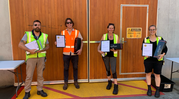 Saint Clair Staff Presented with Competenz Cellar Operations Course Certificate of Completion